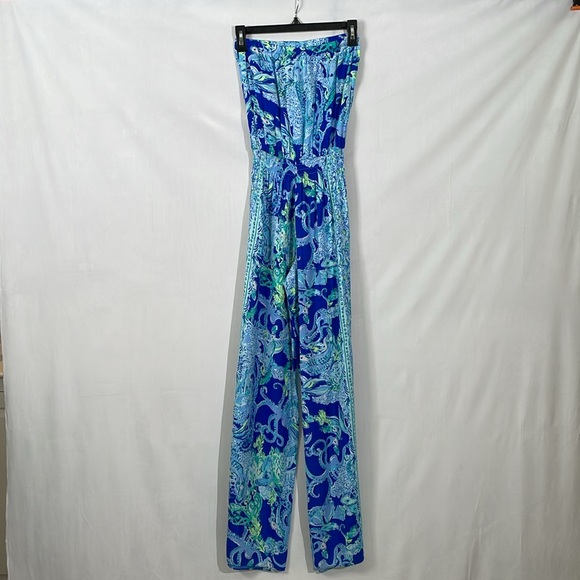 NWT Lilly Pulitzer Pim Jumpsuit Sea Sirens Size XS EUC - Picture 7 of 14
